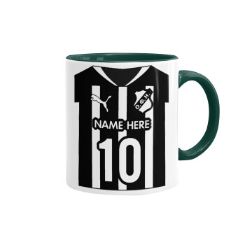 ΟΦΗ εμφάνιση, Κούπα χρωματιστή πράσινη, κεραμική, 330ml