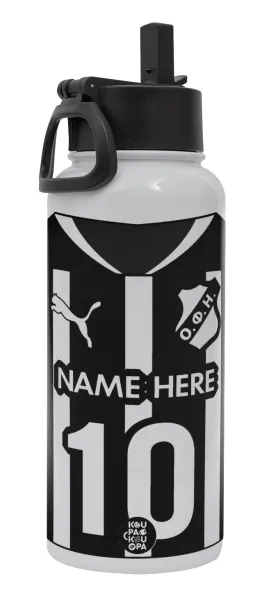 ΟΦΗ εμφάνιση — Metal mug thermo White with Straw and Spout Lid (Stainless steel), double wall, 950ml
