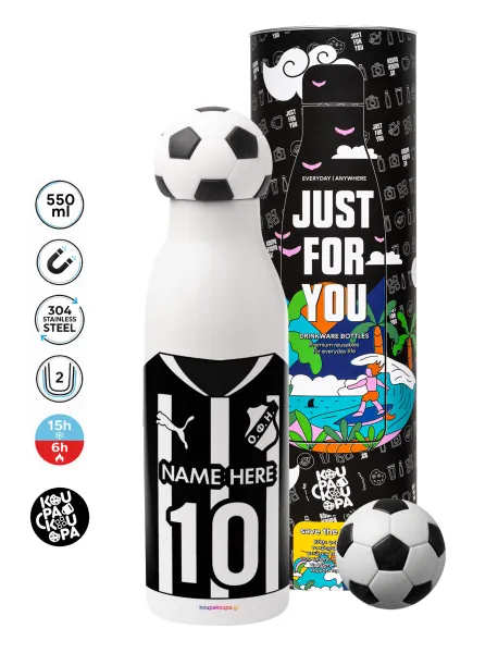 ΟΦΗ εμφάνιση — Soccer Metal mug thermos, double wall, 550ml