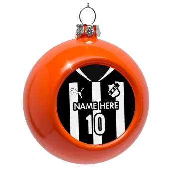 ΟΦΗ εμφάνιση, Στολίδι Χριστουγεννιάτικη μπάλα δένδρου Πορτοκαλί 8cm