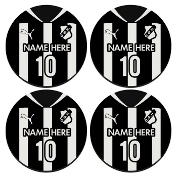 ΟΦΗ εμφάνιση, SET of 4 round wooden coasters (9cm)