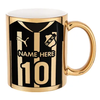 ΟΦΗ εμφάνιση, Mug ceramic, gold mirror, 330ml
