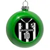 Green Christmas tree ornament bauble 8cm