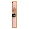 Easter Set, wooden keychain & scented flat Easter candle (30cm) (PINK)