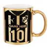 Mug ceramic, gold mirror, 330ml