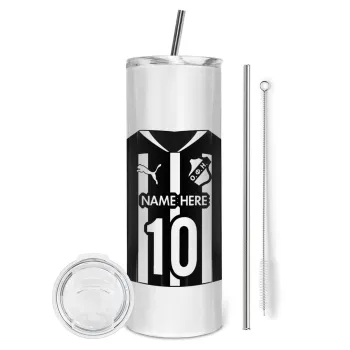 ΟΦΗ εμφάνιση, Tumbler stainless steel 600ml, with metal straw & cleaning brush