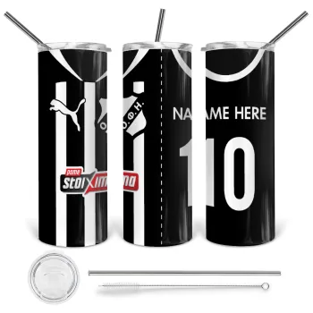 ΟΦΗ εμφάνιση, Tumbler stainless steel 600ml, with metal straw & cleaning brush