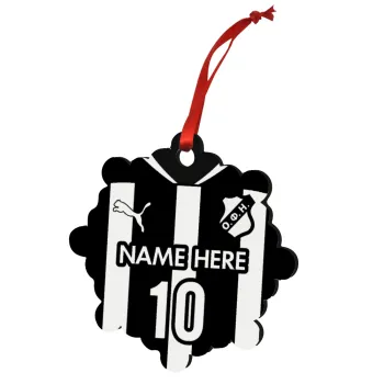 ΟΦΗ εμφάνιση, Christmas ornament snowflake wooden 7.5cm