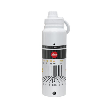 Leica Lens, 1L Stainless Steel Thermal Bottle with Phone Holder & Double Wall Insulation