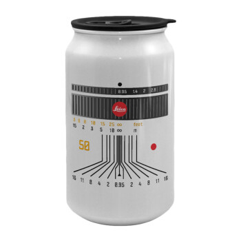 Leica Lens, Κούπα ταξιδιού μεταλλική με καπάκι (tin-can) 500ml