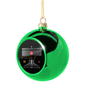 Leica Lens, Χριστουγεννιάτικη μπάλα δένδρου Πράσινη 8cm