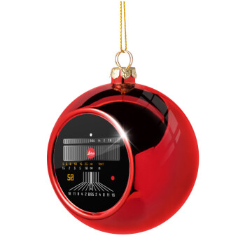 Leica Lens, Χριστουγεννιάτικη μπάλα δένδρου Κόκκινη 8cm