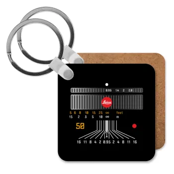 Leica Lens, Μπρελόκ Ξύλινο τετράγωνο MDF