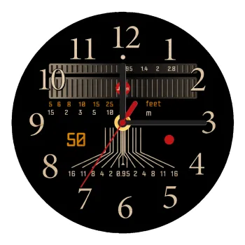 Leica Lens, Ρολόι τοίχου ξύλινο plywood (20cm)