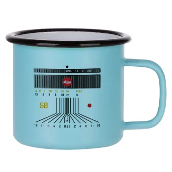 Leica Lens, Κούπα Μεταλλική εμαγιέ ΜΑΤ σιέλ 360ml