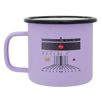 Leica Lens, Κούπα Μεταλλική εμαγιέ ΜΑΤ Light Pastel Purple 360ml
