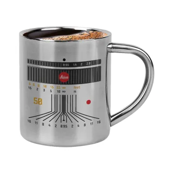 Leica Lens, Κουπάκι μεταλλικό διπλού τοιχώματος για espresso (220ml)