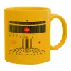 Ceramic coffee mug yellow, 330ml