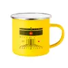 Yellow Enamel Metallic Cup 360ml