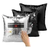 Μαξιλάρι καναπέ Μαγικό Μαύρο με πούλιες 40x40cm περιέχεται το γέμισμα