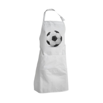 Soccer ball, Adult Chef Apron (with sliders and 2 pockets)