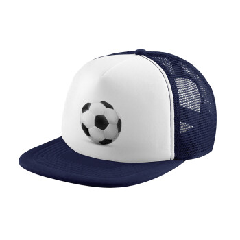 Μπάλα ποδοσφαίρου, Καπέλο Ενηλίκων Soft Trucker με Δίχτυ Dark Blue/White (POLYESTER, ΕΝΗΛΙΚΩΝ, UNISEX, ONE SIZE)