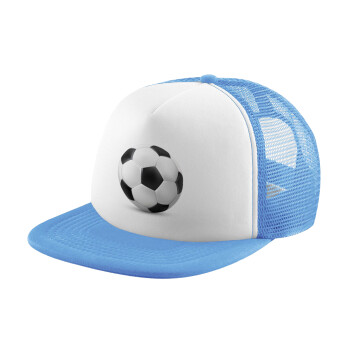 Μπάλα ποδοσφαίρου, Καπέλο Soft Trucker με Δίχτυ Γαλάζιο/Λευκό