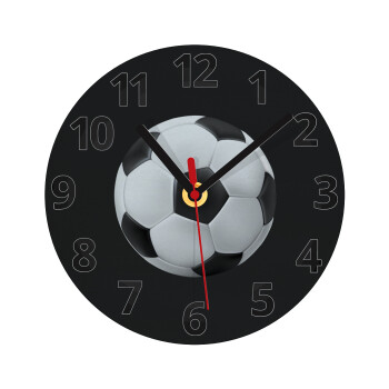 Soccer ball, Ρολόι τοίχου γυάλινο (20cm)