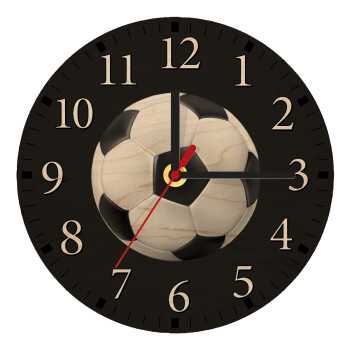 Μπάλα ποδοσφαίρου, Ρολόι τοίχου ξύλινο plywood (20cm)