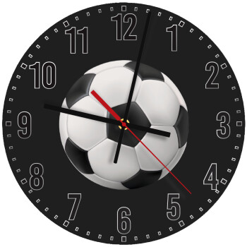 Μπάλα ποδοσφαίρου, Ρολόι τοίχου ξύλινο (30cm)