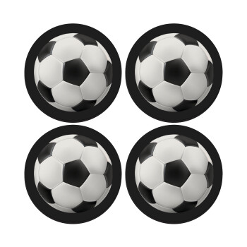 Μπάλα ποδοσφαίρου, ΣΕΤ 4 Σουβέρ ξύλινα στρογγυλά (9cm)
