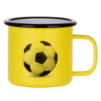 Soccer ball, Κούπα Μεταλλική εμαγιέ ΜΑΤ Κίτρινη 360ml