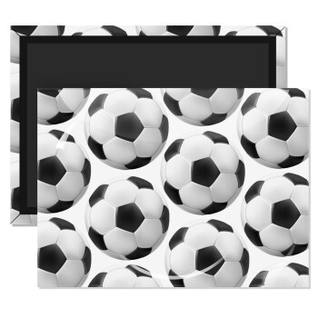 Soccer ball, Ορθογώνιο μαγνητάκι ψυγείου διάστασης 9x6cm