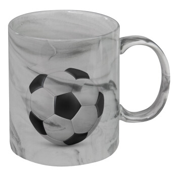 Μπάλα ποδοσφαίρου, Κούπα κεραμική, marble style (μάρμαρο), 330ml