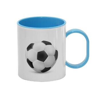 Μπάλα ποδοσφαίρου, Κούπα (πλαστική) (BPA-FREE) Polymer Μπλε για παιδιά, 330ml
