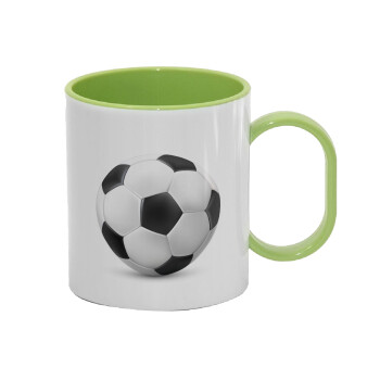 Μπάλα ποδοσφαίρου, Κούπα (πλαστική) (BPA-FREE) Polymer Πράσινη για παιδιά, 330ml