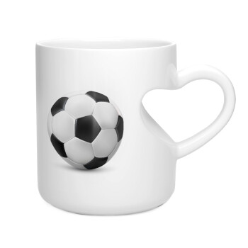 Μπάλα ποδοσφαίρου, Κούπα καρδιά λευκή, κεραμική, 330ml