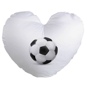 Soccer ball, Μαξιλάρι καναπέ καρδιά 40x40cm περιέχεται το  γέμισμα