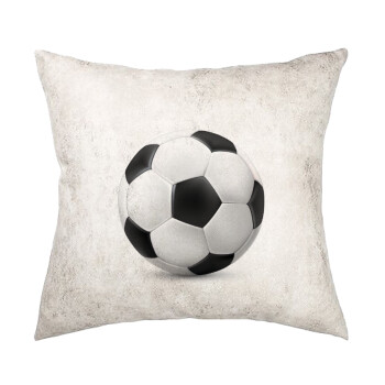 Μπάλα ποδοσφαίρου, Μαξιλάρι καναπέ Δερματίνη Γκρι 40x40cm με γέμισμα