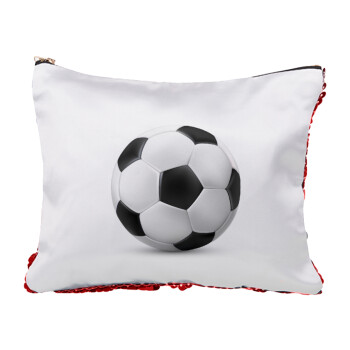 Μπάλα ποδοσφαίρου, Τσαντάκι νεσεσέρ με πούλιες (Sequin) Κόκκινο