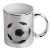 Mug ceramic, silver mirror, 330ml
