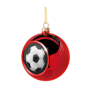 Soccer ball, Christmas tree ball Red 8cm