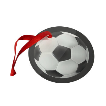 Soccer ball, Christmas ornament glass 9cm