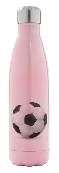 Soccer ball — Metal mug thermos Pink Iridiscent (Stainless steel), double wall, 500ml