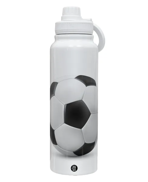 Soccer ball — 1L Stainless Steel Thermal Bottle with Phone Holder & Double Wall Insulation