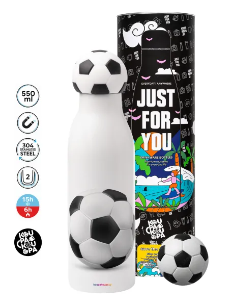 Soccer ball — Soccer Metal mug thermos, double wall, 550ml