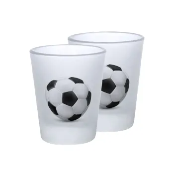 Μπάλα ποδοσφαίρου, Σφηνοπότηρα γυάλινα 45ml του πάγου (2 τεμάχια)