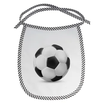 Soccer ball, Σαλιάρα μωρού αλέκιαστη με κορδόνι Μαύρη