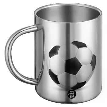 Μπάλα ποδοσφαίρου, Ανοξείδωτη Μεταλλική Κούπα 450ml - Διπλού Τοιχώματος