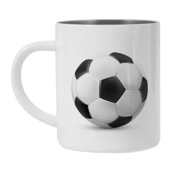 Soccer ball, Mug Stainless steel double wall 300ml